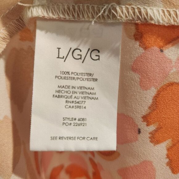 Cabi #6081 Go To Blouse Tie Front Oversized Large Orange - Picture 5 of 6